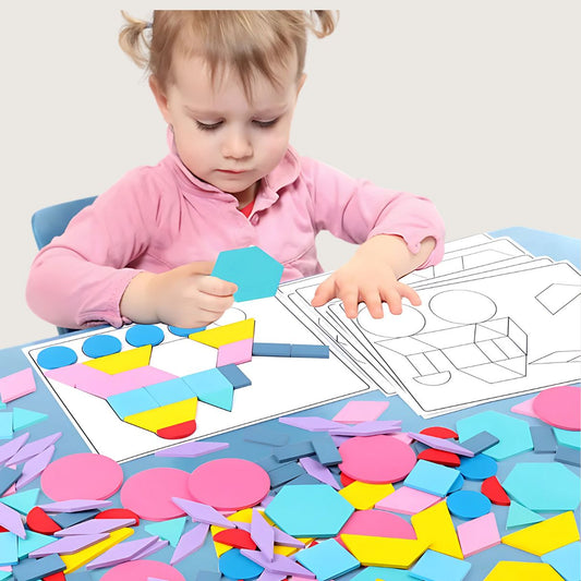 Colorful Wooden Learning Puzzle Set