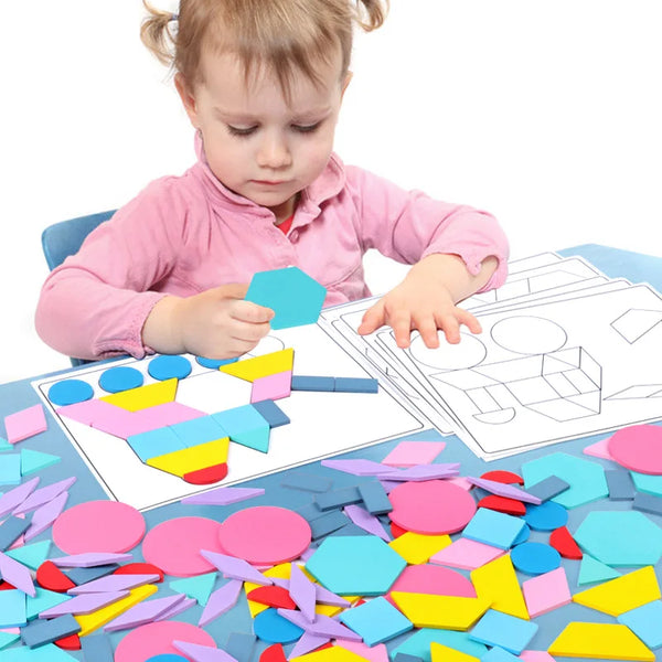 Colorful Wooden Learning Puzzle Set